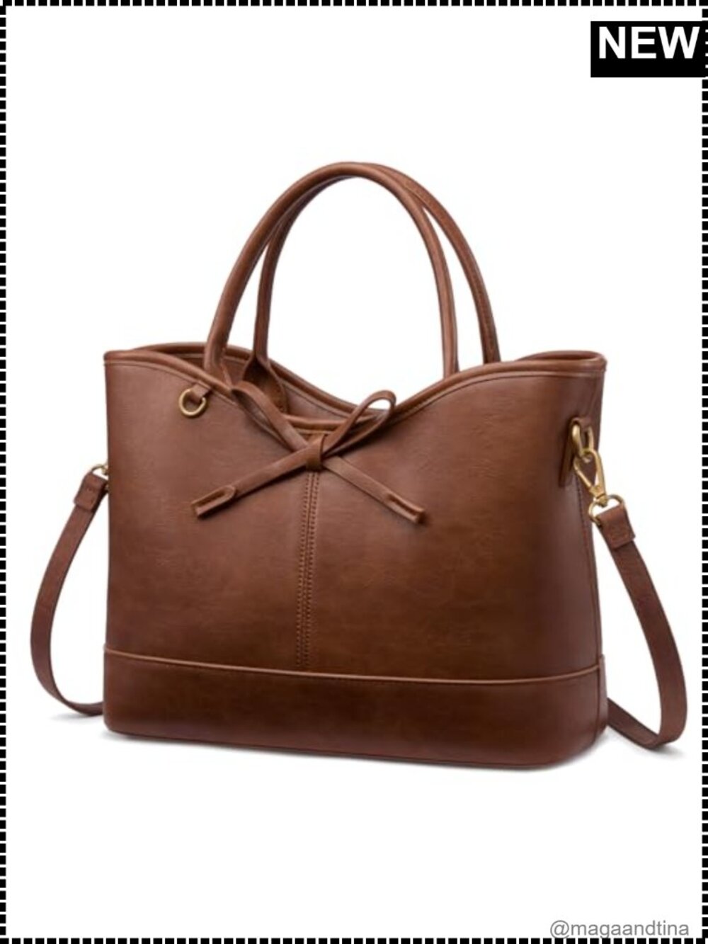 Vegan Leather Satchel Tote Purse Convertible Crossbody Shoulder Bag